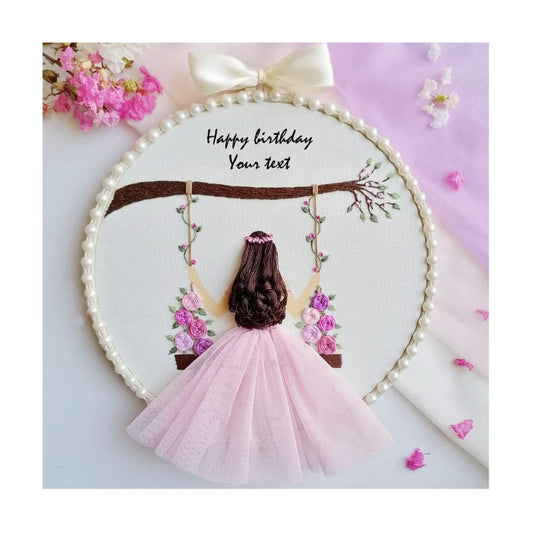 Customized Embroidery Hoop Gift for Birthday, Gift for Girl Friend, Special Birthday Gift (XL)