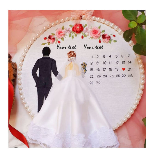 Customized Embroidery Hoop Gift for Anniversary,Marriage (10 Inch)