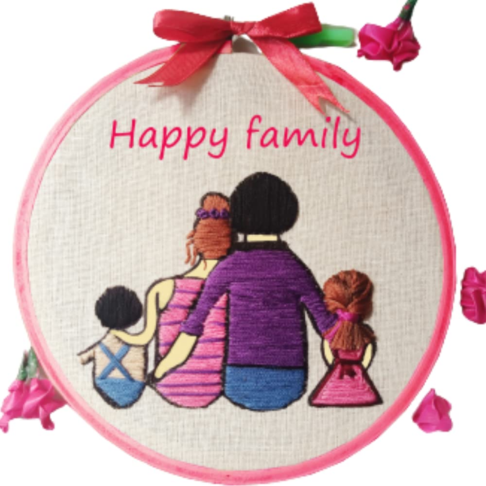 Customized Embroidery Hoop Gift for Birthday,Anniversary,Marriage,Spacial Gift, Date Gifts (Large) (Small)