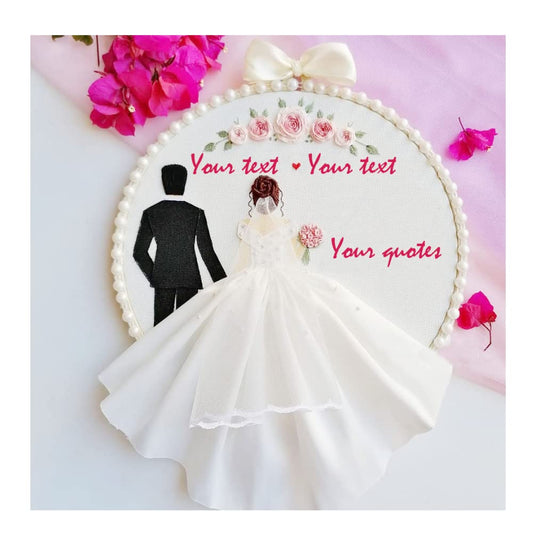 Customized Embroidery Hoop Gift for Mom and Daughter (Mothers Day) (10 Inch)
