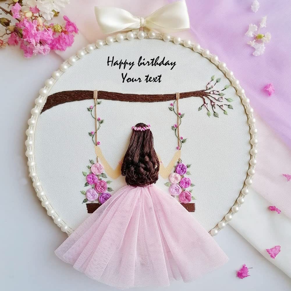 Customized Embroidery Hoop Gift for Birthday, Gift for Girl Friend, Special Birthday Gift (XL)